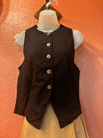 Black Button Up Vest