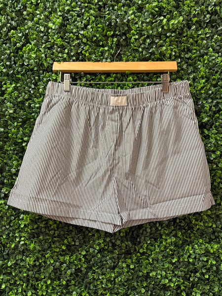 Gray Striped Boxer Shorts