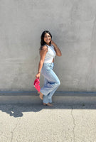 Wide-Legged Pearled Jeans