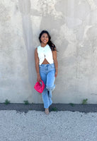 Ivory Silver Button Vest