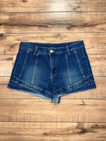 "Eesome" Dark Wash Shorts