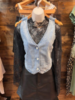 Medium Wash Denim Vest