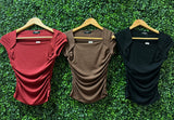 Square Neck Ruched Top