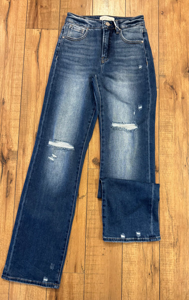 #2 Risen Dark Wash Straight Leg Jeans