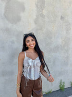 Striped Corset Tank