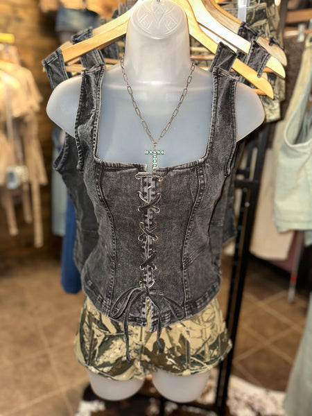 Vintage Black Corset