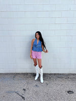 Denim Halter Top