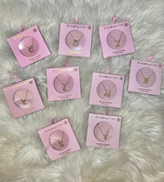 Rhinestone Bubble Initial Necklaces
