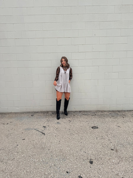 Oversized Pleated Romper