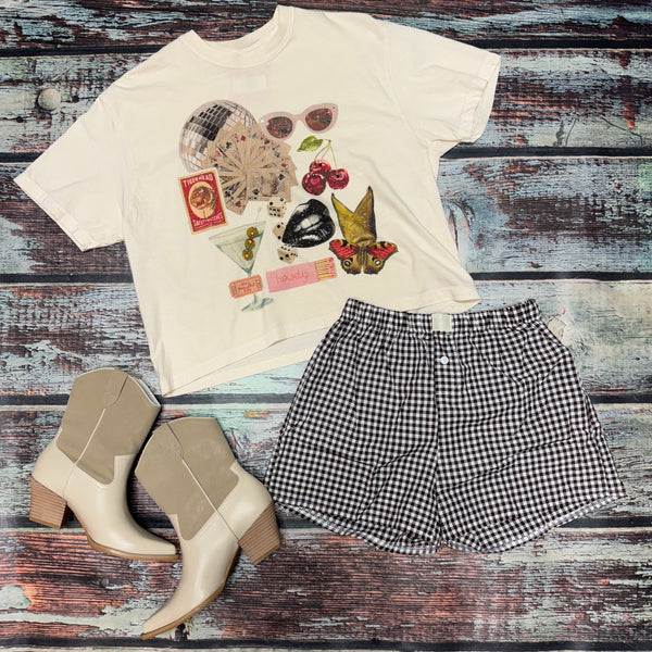Brown Gingham Boxers