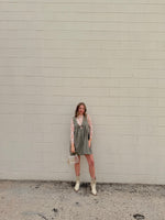 Army Green Pleated Romper