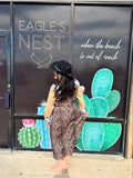 Striped & Cheetah Patterned Dress