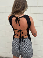 Open Back Tie Top
