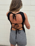 Open Back Tie Top