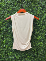 Cream Scrunch Tank