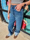 "HIDDEN" Cuffed Logan Jeans