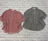 Oversized Striped Button-Ups