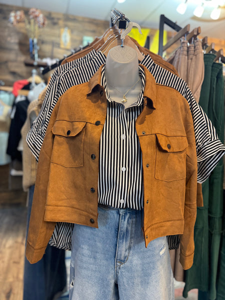Suede Cropped Jacket