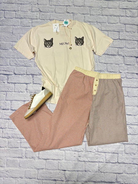Gingham Colored Pants