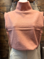 Dusty Rose Mock-Neck Top