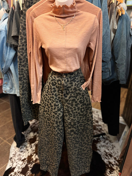Cheetah Barrel Jeans