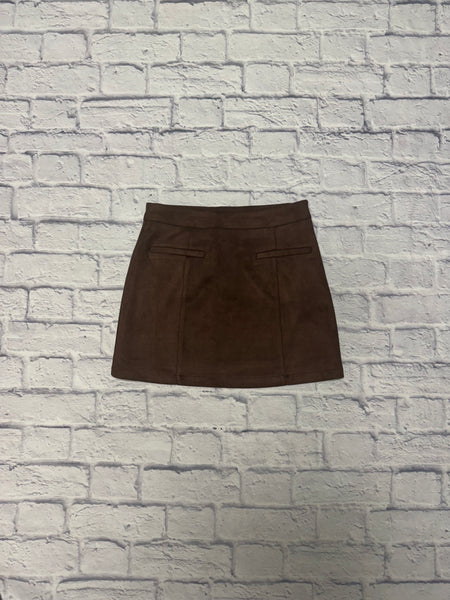 Suede Brown Skirt