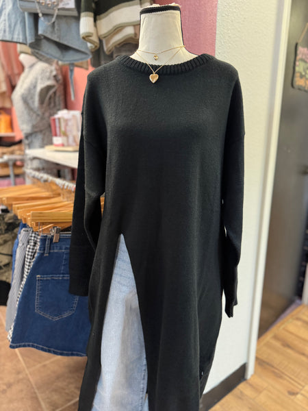 Slit Knitted Sweater
