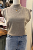 Nude Mock-Neck