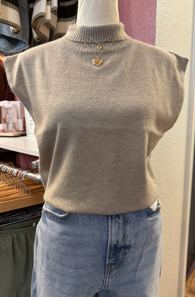 Nude Mock-Neck