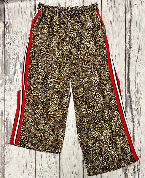 Red Striped Leopard Pants
