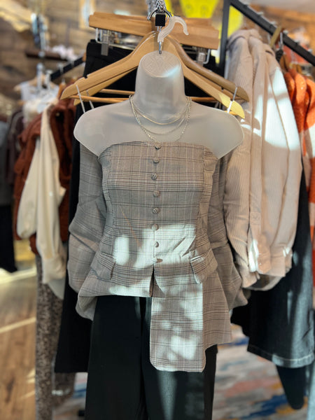 Plaid Prestige Top