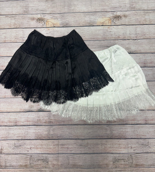 Satin & Lace Slip Skirt