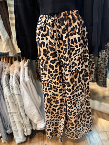 Leopard Linen Pants