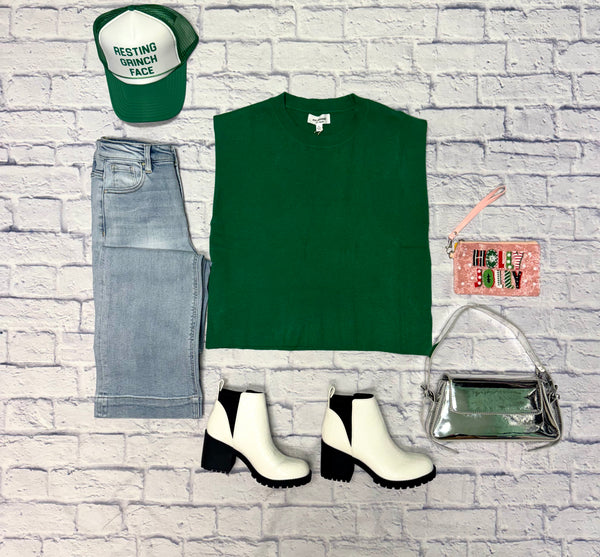 Emerald Cap Sleeve Top