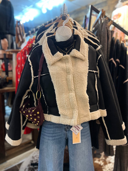 Black Sherpa Coat
