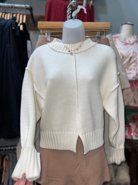 Ivory Mock neck Sweater
