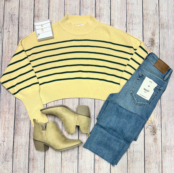 Tan Striped Sweater