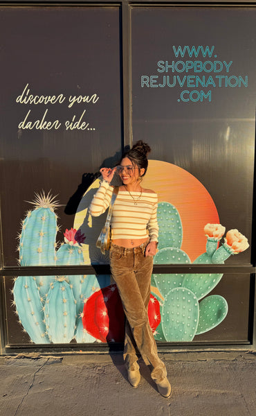 Striped Off The Shoulder Top