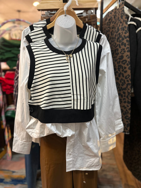 Striped Layered Top