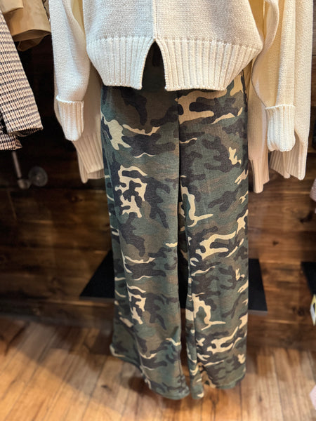 Camo Waffle Knit Lounge Pants