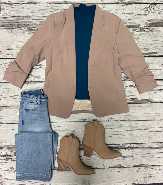 Coco Ruche-Sleeve Blazer