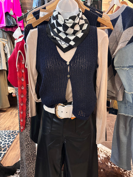 Navy Knit Vest