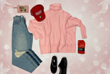 Bubblegum Pink Turtleneck