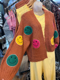 Auburn + Smiley Face Cardigan