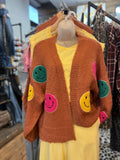 Auburn + Smiley Face Cardigan