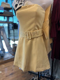 Golden Yellow Strapless Dress