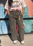 RISEN Leopard Barrel Jeans