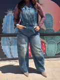 Denim Barrel Overalls