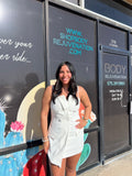 White Buttoned Dress