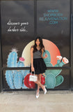 Striped Strapless Dress